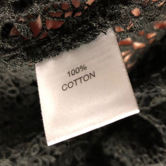 Saloni Mia Black Lace Fringed Cuff Top - Picture 6 of 8